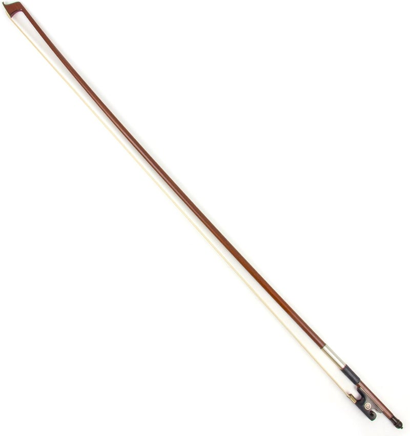 Kmise Violin Bow 4/4 Sandalwood Bows for Fiddle Octagonal Round Stick with Mongolian Horse Hair Ox Horn Frog Silver Wire Winding for Beginners and Advanced Players - Image 2